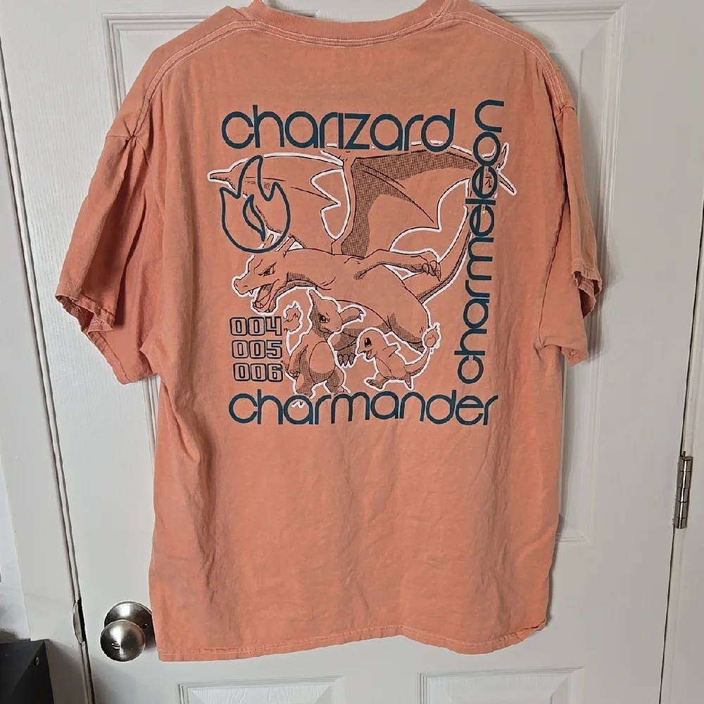 Pokemon Orange Charmander Short Sleeve Tee - Picture 3 of 6
